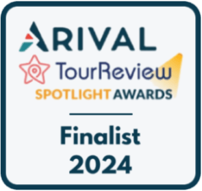 Arival Tour Review Spotlight Awards Finalist 2024 badge with logos.